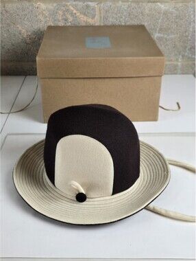 Vintage Mr. John New York Paris Classic Style Wool Felt Bowler / Derby Hat 19.5"